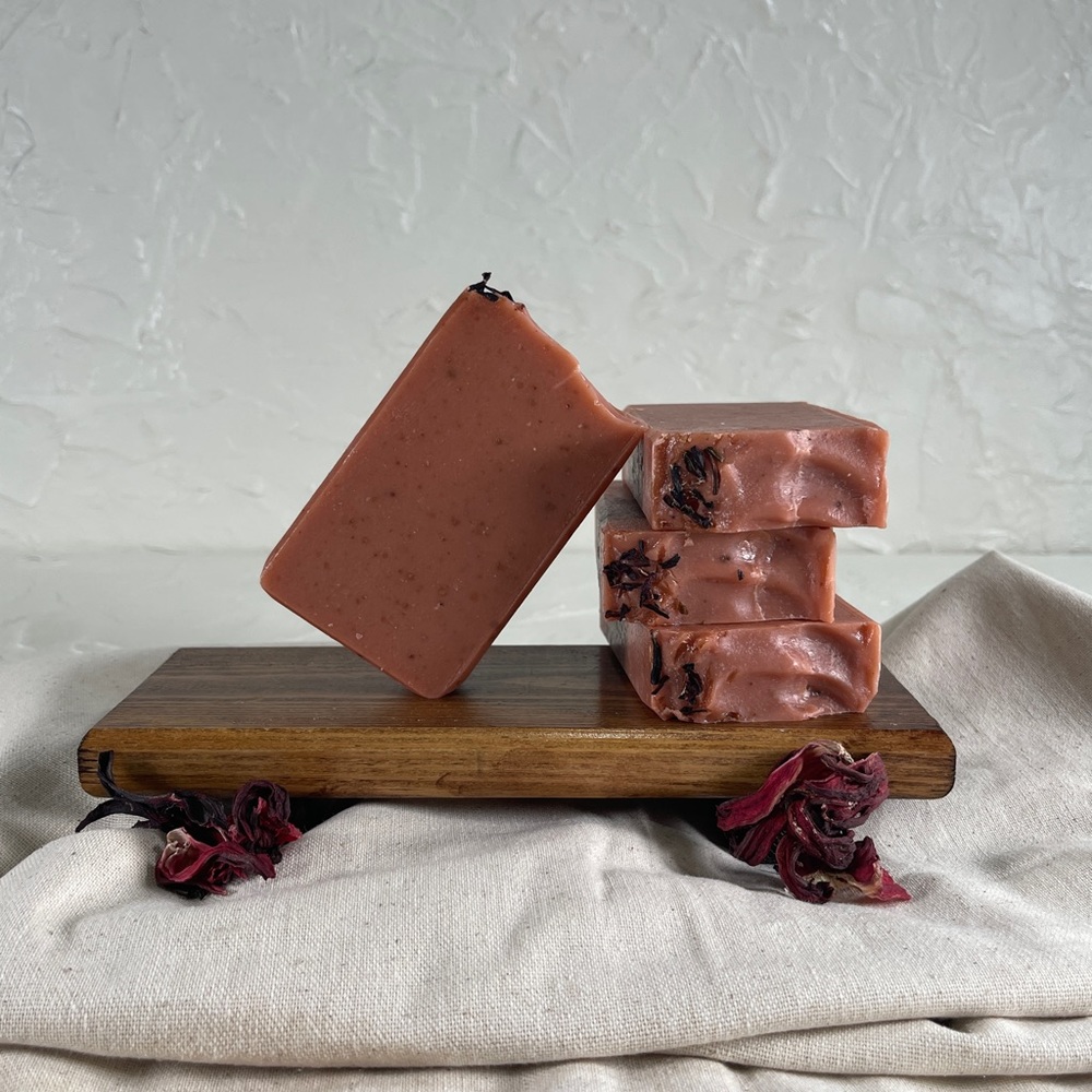 * Malva"🌺 Hibiscus Artisan Soap Bar 🌺 | Luxurious, Nourishing & Fragrance-Free
